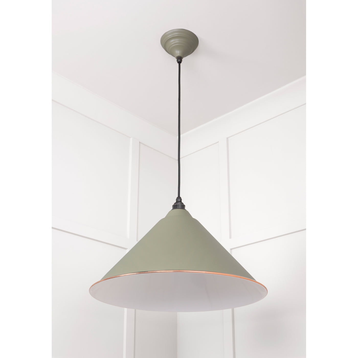 From The Anvil 49510TU - White Gloss Hockley Pendant in Tump #finish_tump