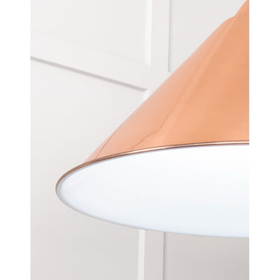 From The Anvil 49510 - White Gloss Hockley Pendant in Copper #finish_copper