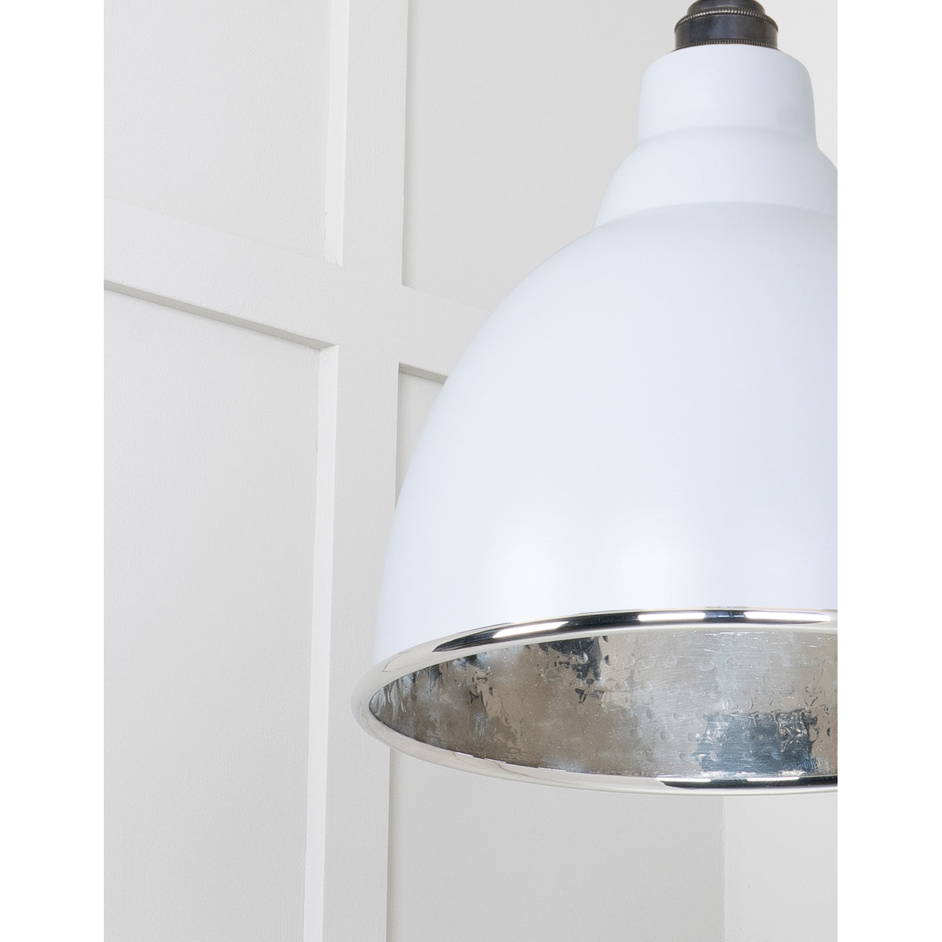 From The Anvil 49511BI - Hammered Nickel Brindley Pendant in Birch #finish_birch