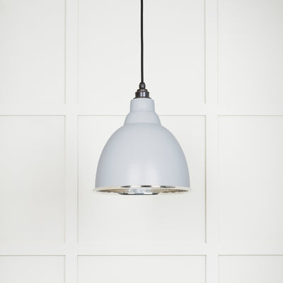 From The Anvil 49511BI - Hammered Nickel Brindley Pendant in Birch  #finish_birch