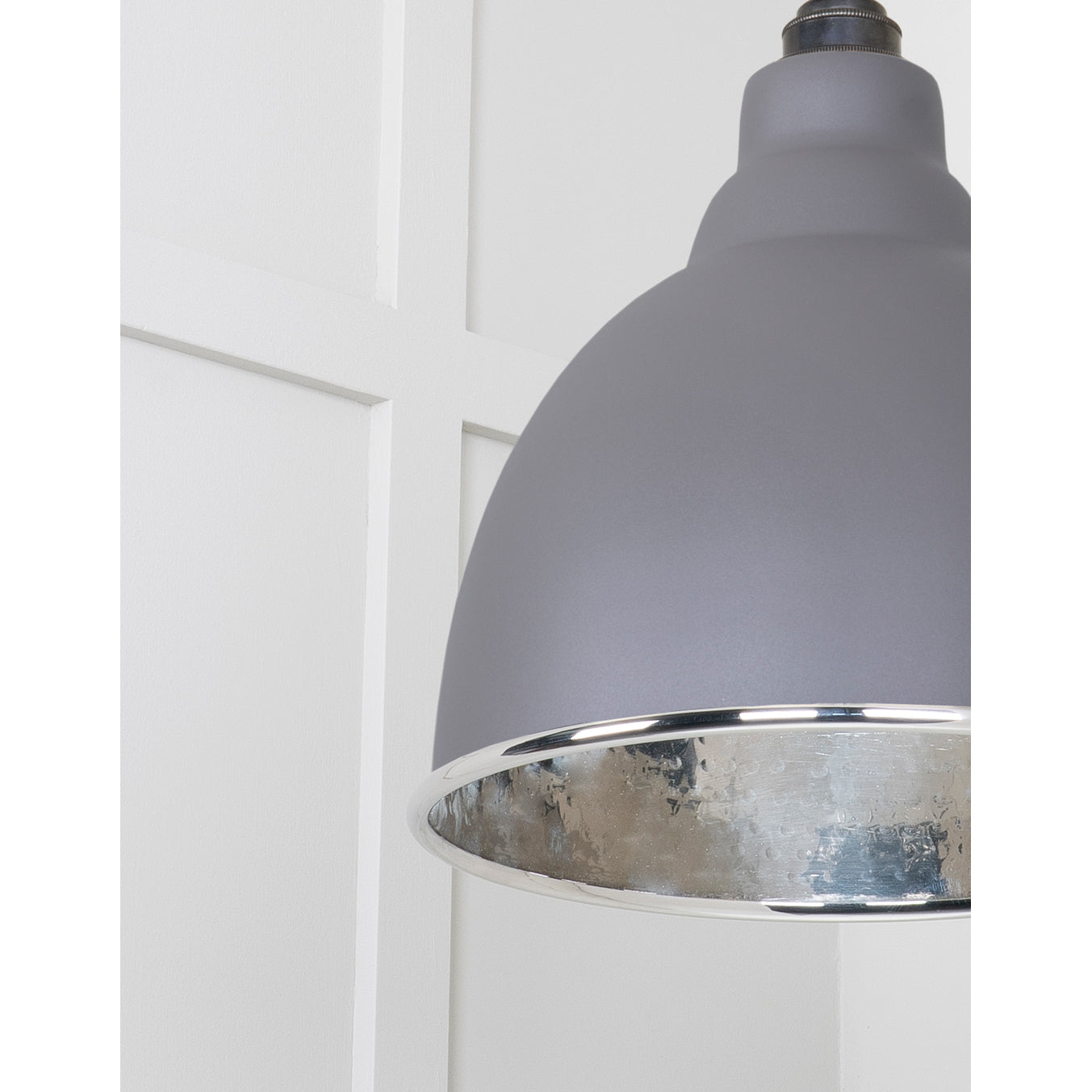 From The Anvil 49511BL - Hammered Nickel Brindley Pendant in Bluff #finish_bluff