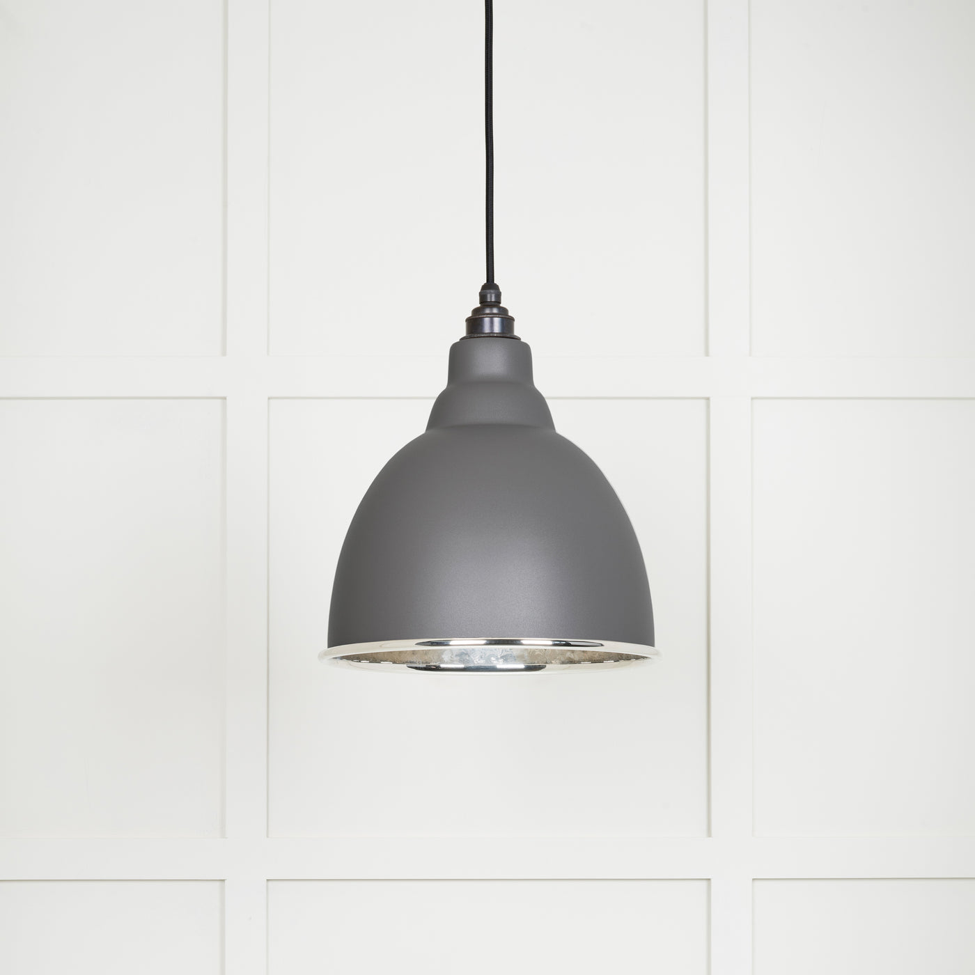 From The Anvil 49511BL - Hammered Nickel Brindley Pendant in Bluff  #finish_bluff