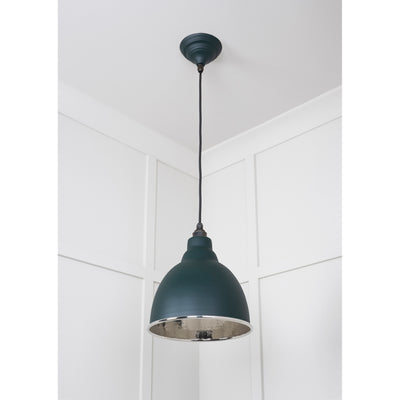 From The Anvil 49511DI - Hammered Nickel Brindley Pendant in Dingle #finish_dingle