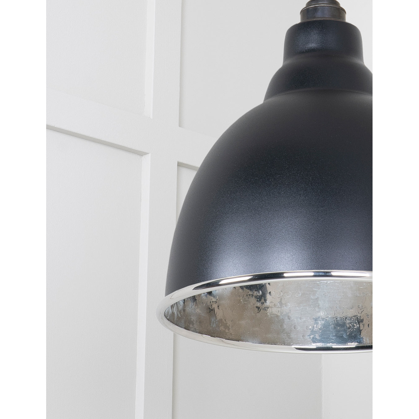 From The Anvil 49511EB - Hammered Nickel Brindley Pendant in Elan Black #finish_elan-black