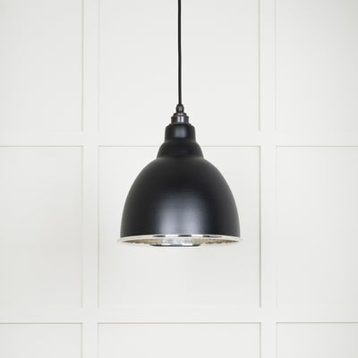 From The Anvil 49511EB - Hammered Nickel Brindley Pendant in Elan Black  #finish_elan-black