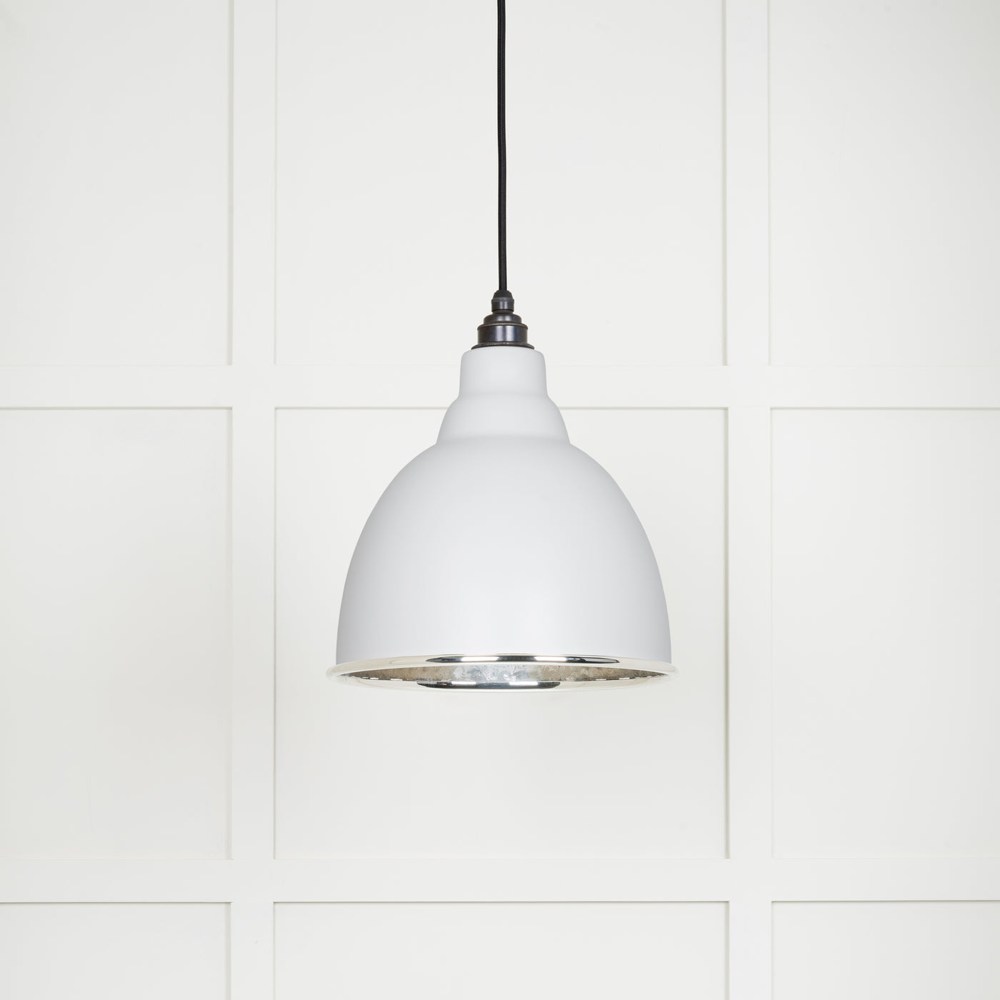 From The Anvil 49511F - Hammered Nickel Brindley Pendant in Flock  #finish_flock