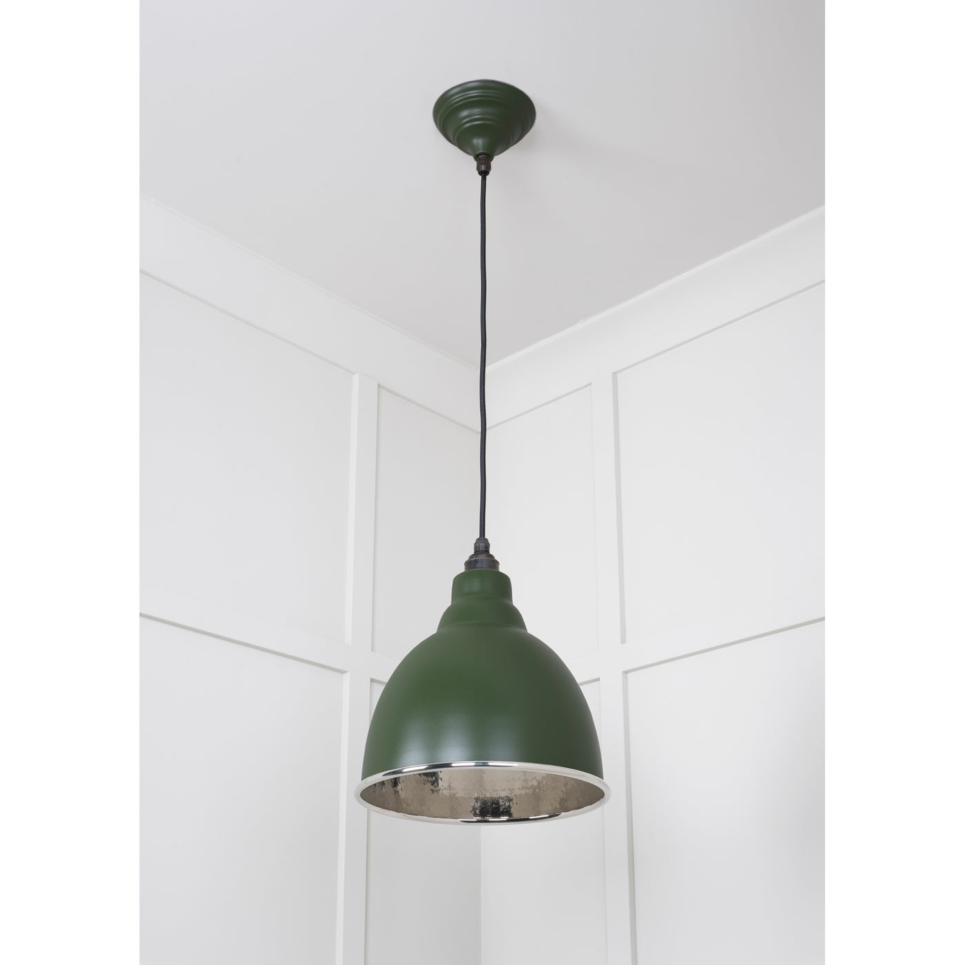 From The Anvil 49511H - Hammered Nickel Brindley Pendant in Heath #finish_heath