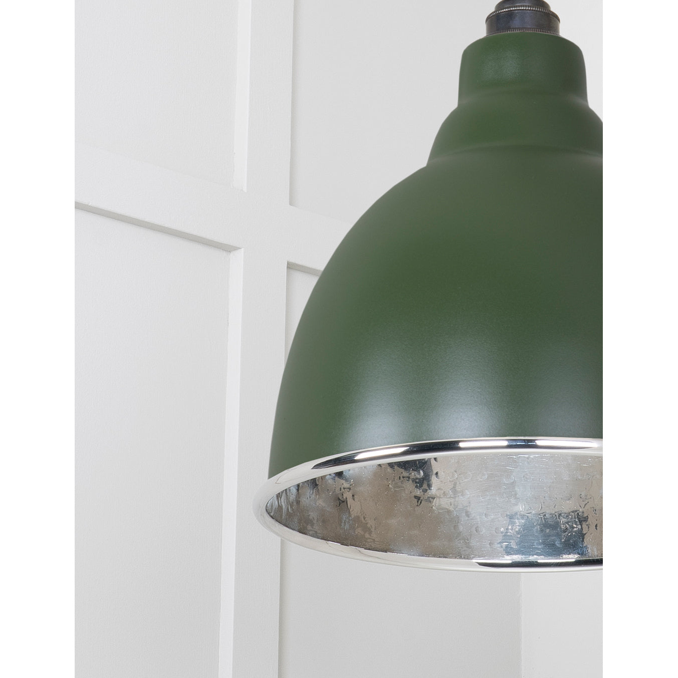 From The Anvil 49511H - Hammered Nickel Brindley Pendant in Heath #finish_heath