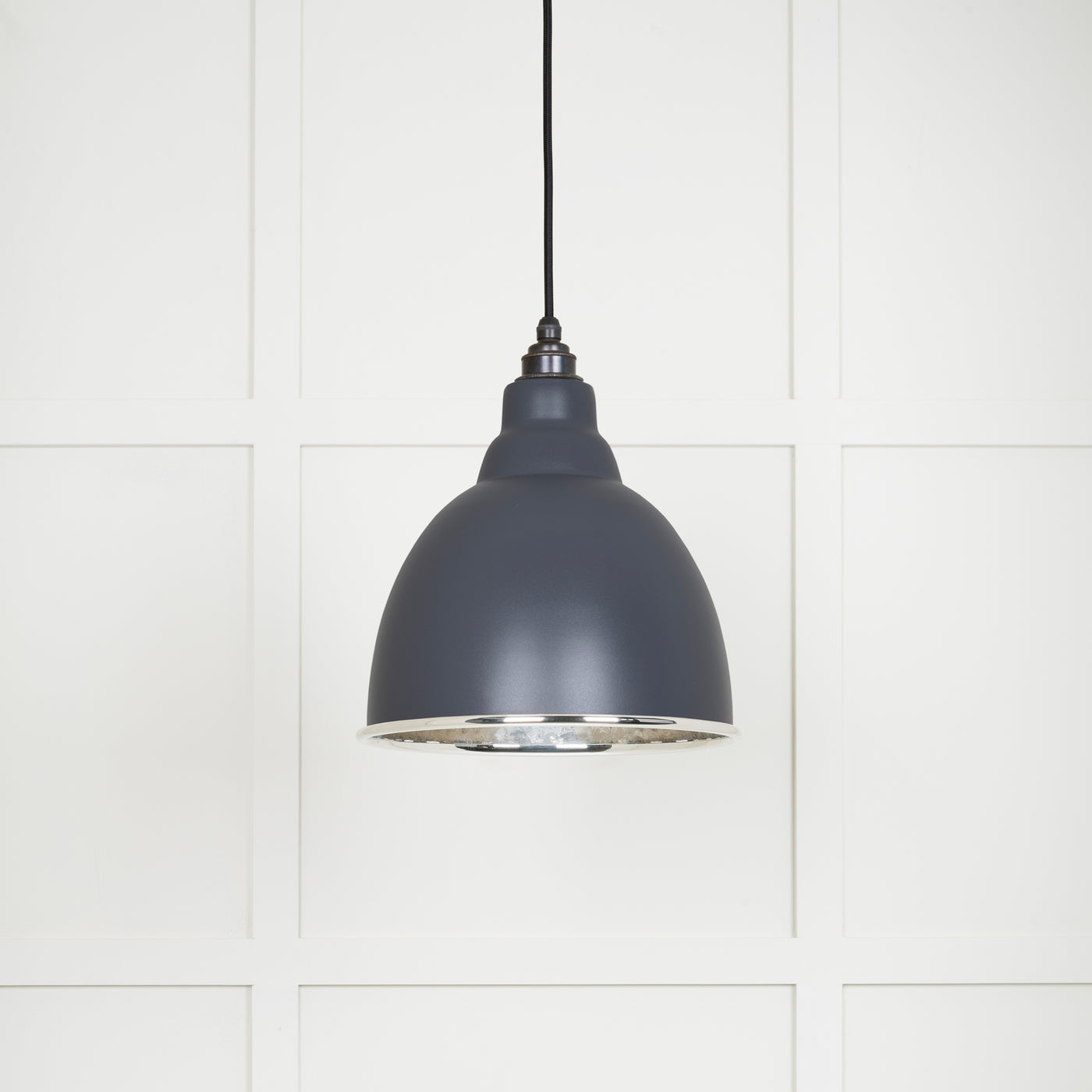 From The Anvil 49511SL - Hammered Nickel Brindley Pendant in Slate  #finish_slate