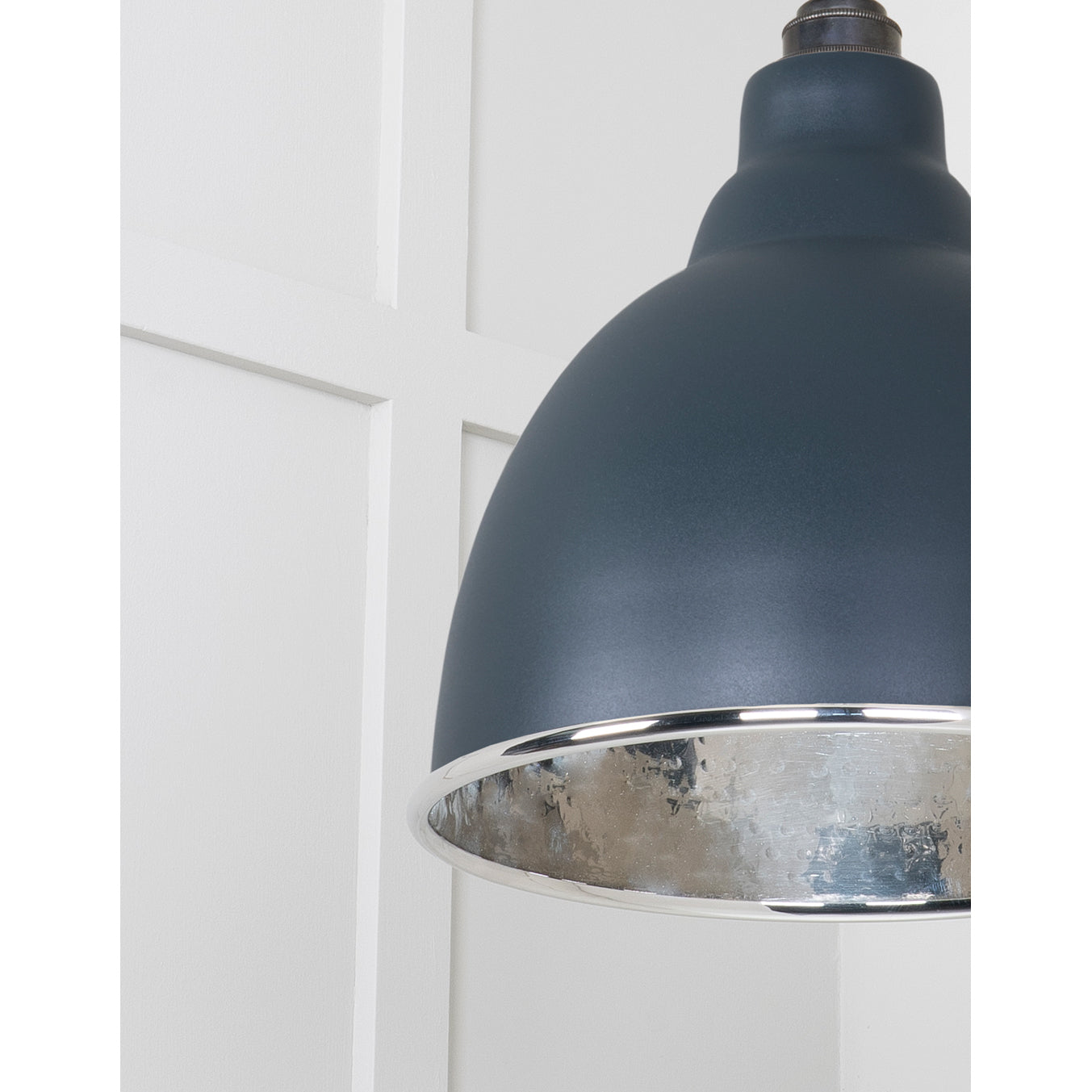 From The Anvil 49511SO - Hammered Nickel Brindley Pendant in Soot #finish_soot