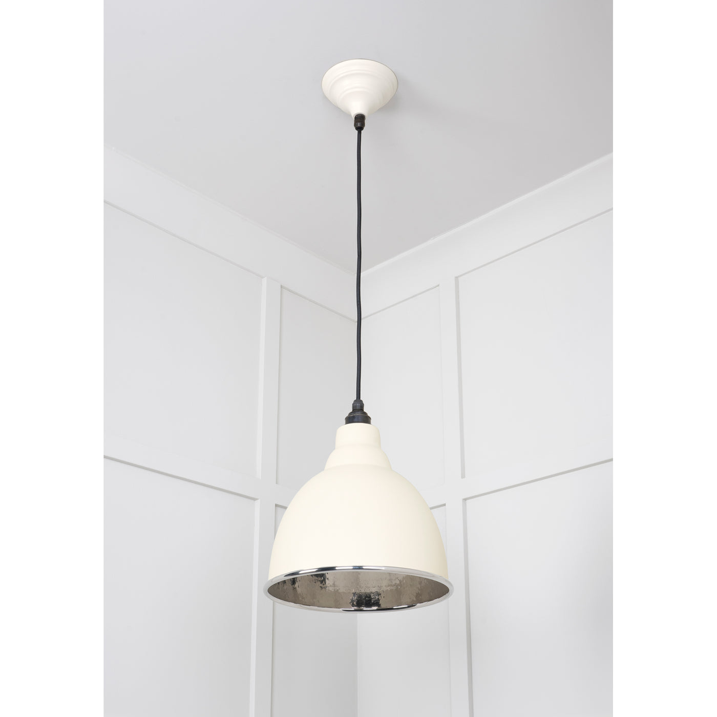 From The Anvil 49511TE - Hammered Nickel Brindley Pendant in Teasel #finish_teasel