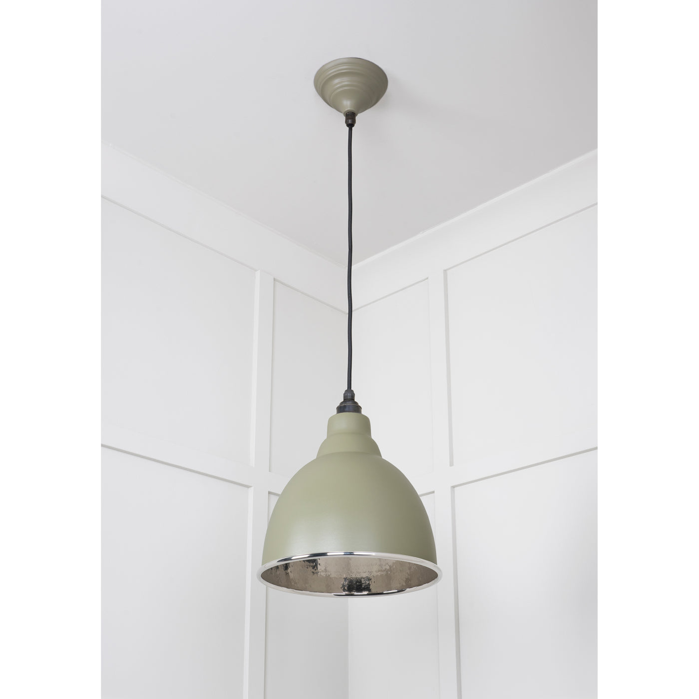 From The Anvil 49511TU - Hammered Nickel Brindley Pendant in Tump #finish_tump