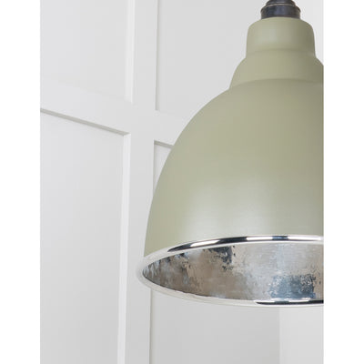 From The Anvil 49511TU - Hammered Nickel Brindley Pendant in Tump #finish_tump