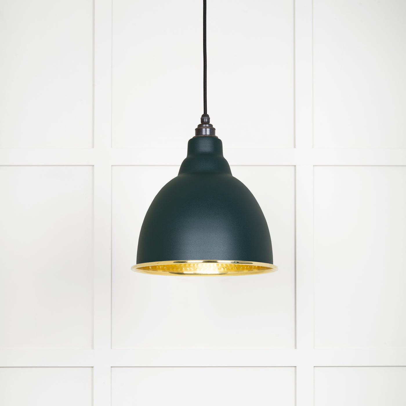 From The Anvil 49517DI - Hammered Brass Brindley Pendant in Dingle  #finish_dingle