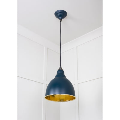 From The Anvil 49517DU - Hammered Brass Brindley Pendant in Dusk #finish_dusk