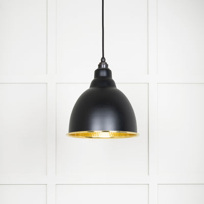 From The Anvil 49517EB - Hammered Brass Brindley Pendant in Elan Black  #finish_elan-black