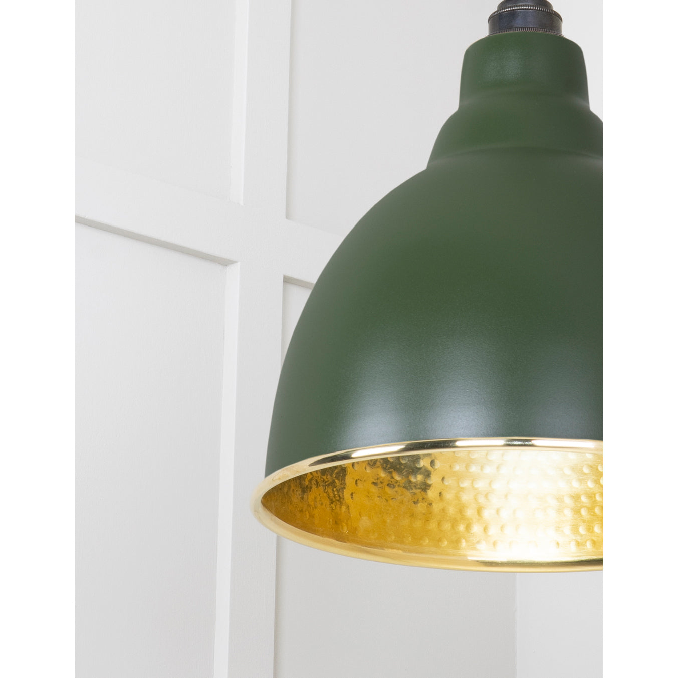 From The Anvil 49517H - Hammered Brass Brindley Pendant in Heath #finish_heath