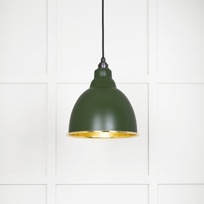 From The Anvil 49517H - Hammered Brass Brindley Pendant in Heath  #finish_heath