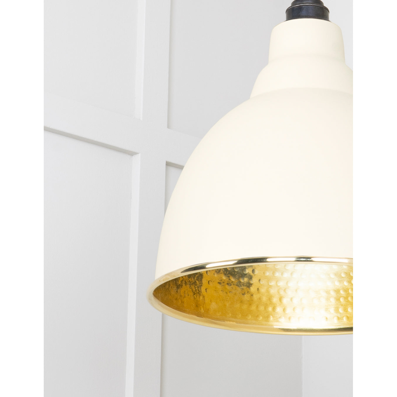 From The Anvil 49517TE - Hammered Brass Brindley Pendant in Teasel #finish_teasel