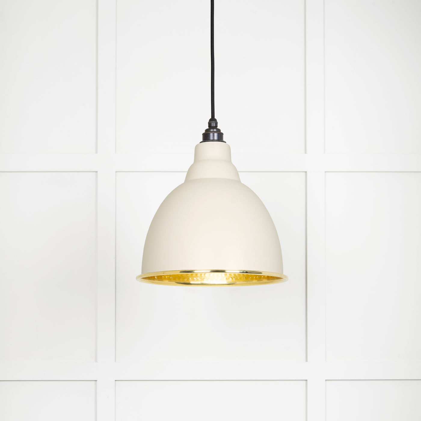 From The Anvil 49517TE - Hammered Brass Brindley Pendant in Teasel  #finish_teasel