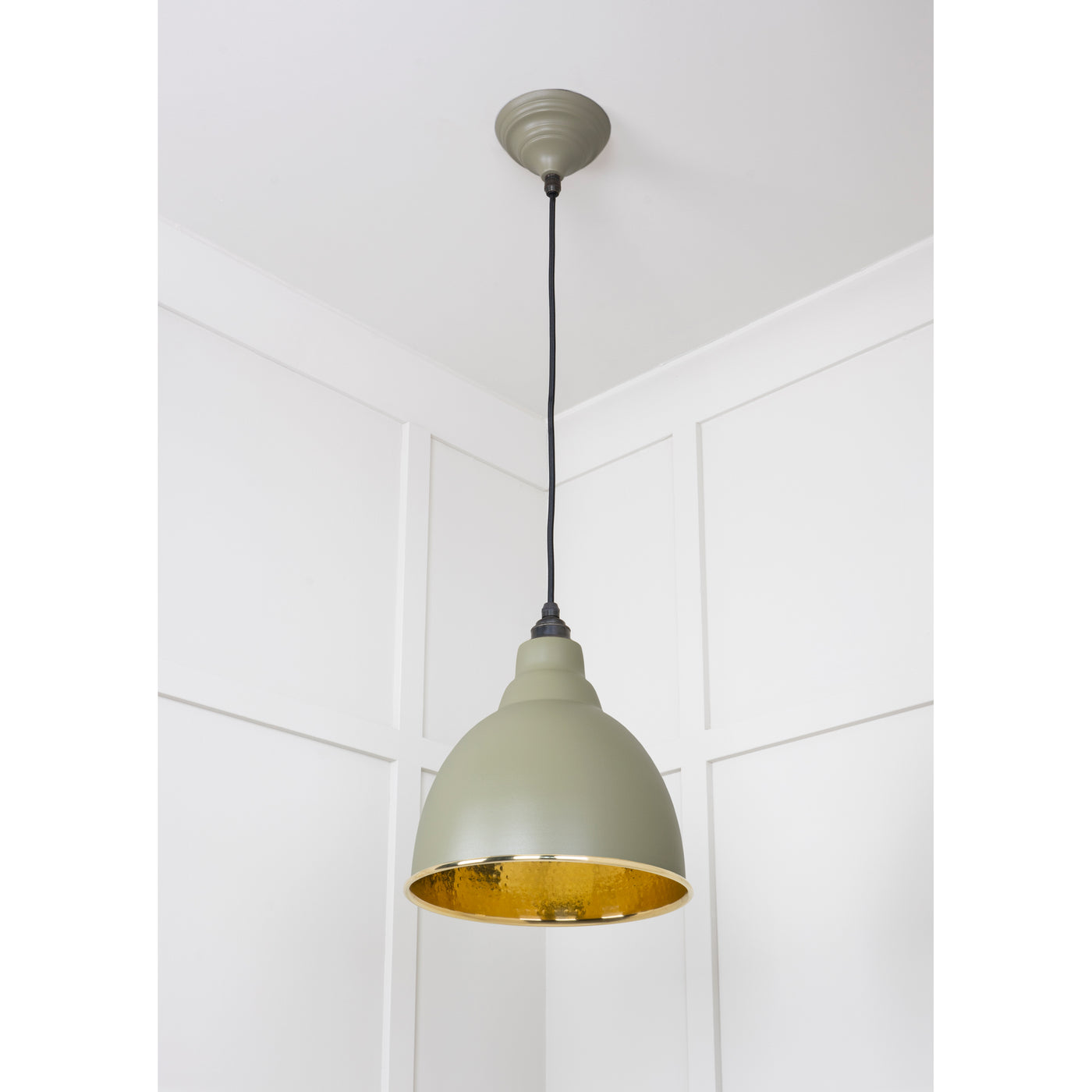 From The Anvil 49517TU - Hammered Brass Brindley Pendant in Tump #finish_tump