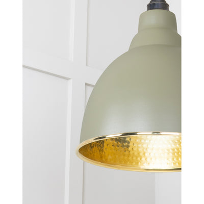 From The Anvil 49517TU - Hammered Brass Brindley Pendant in Tump #finish_tump