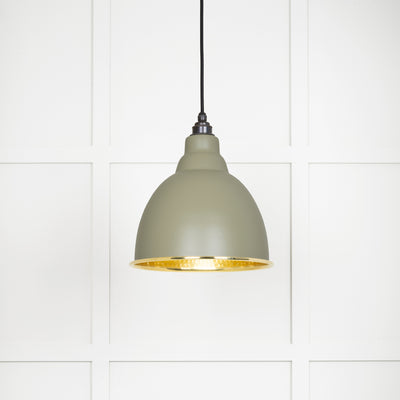 From The Anvil 49517TU - Hammered Brass Brindley Pendant in Tump  #finish_tump