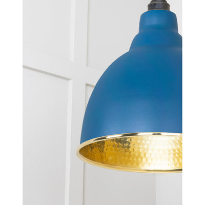 From The Anvil 49517U - Hammered Brass Brindley Pendant in Upstream #finish_upstream