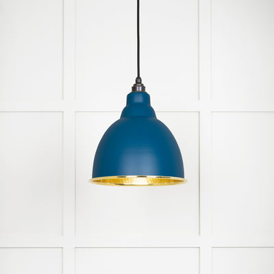 From The Anvil 49517U - Hammered Brass Brindley Pendant in Upstream  #finish_upstream