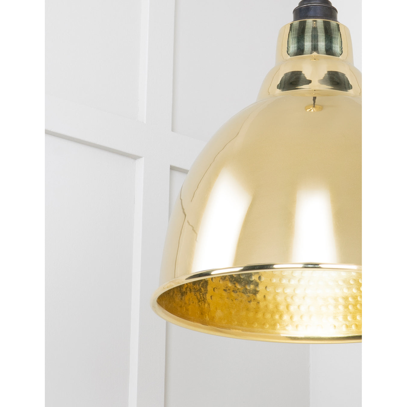 From The Anvil 49517 - Hammered Brass Brindley Pendant #finish_hammered-brass