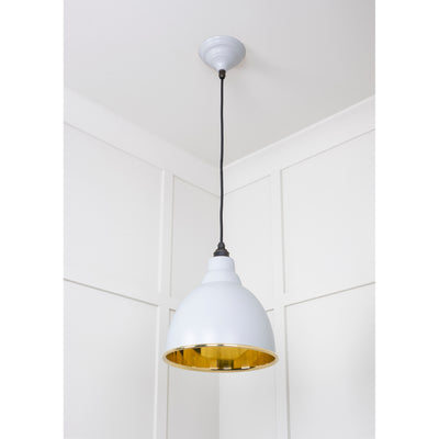 From The Anvil 49518BI - Smooth Brass Brindley Pendant in Birch #finish_birch