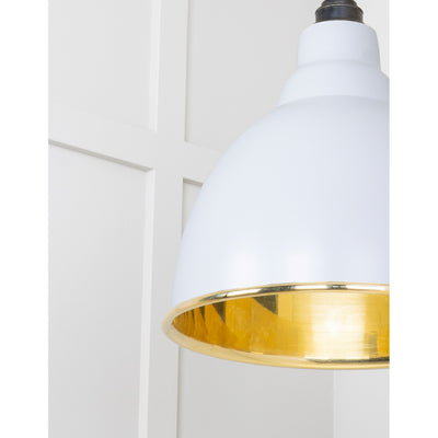 From The Anvil 49518BI - Smooth Brass Brindley Pendant in Birch #finish_birch