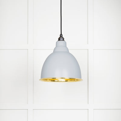 From The Anvil 49518BI - Smooth Brass Brindley Pendant in Birch  #finish_birch