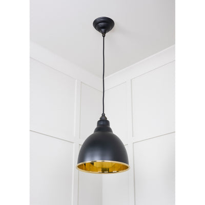 From The Anvil 49518EB - Smooth Brass Brindley Pendant in Elan Black #finish_elan-black