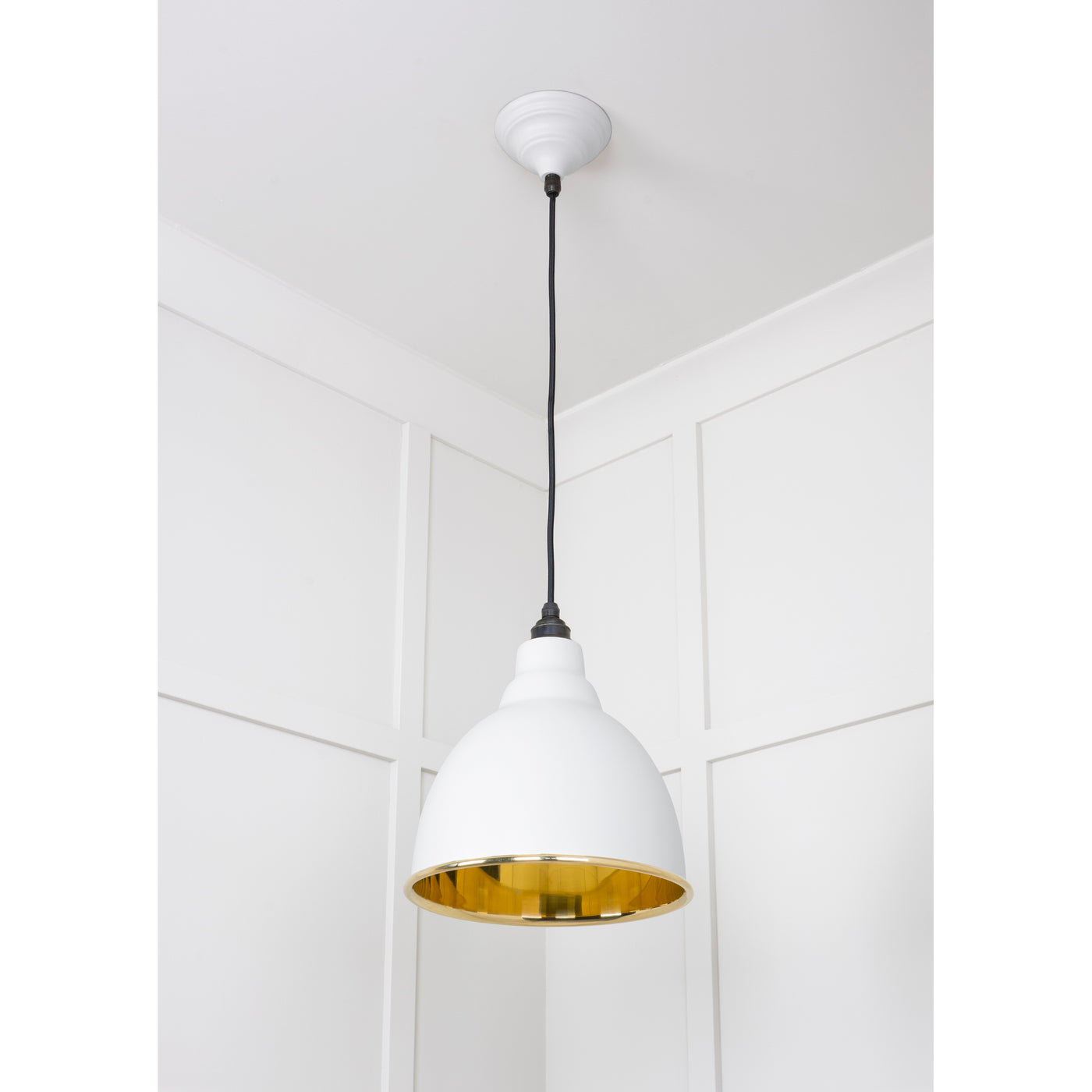 From The Anvil 49518F - Smooth Brass Brindley Pendant in Flock #finish_flock