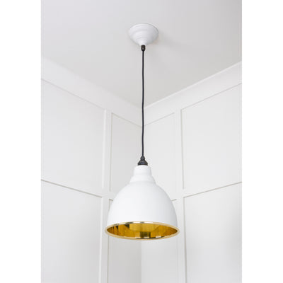 From The Anvil 49518F - Smooth Brass Brindley Pendant in Flock #finish_flock