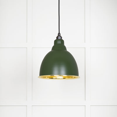 From The Anvil 49518H - Smooth Brass Brindley Pendant in Heath  #finish_heath