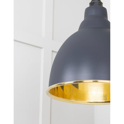 From The Anvil 49518SL - Smooth Brass Brindley Pendant in Slate #finish_slate