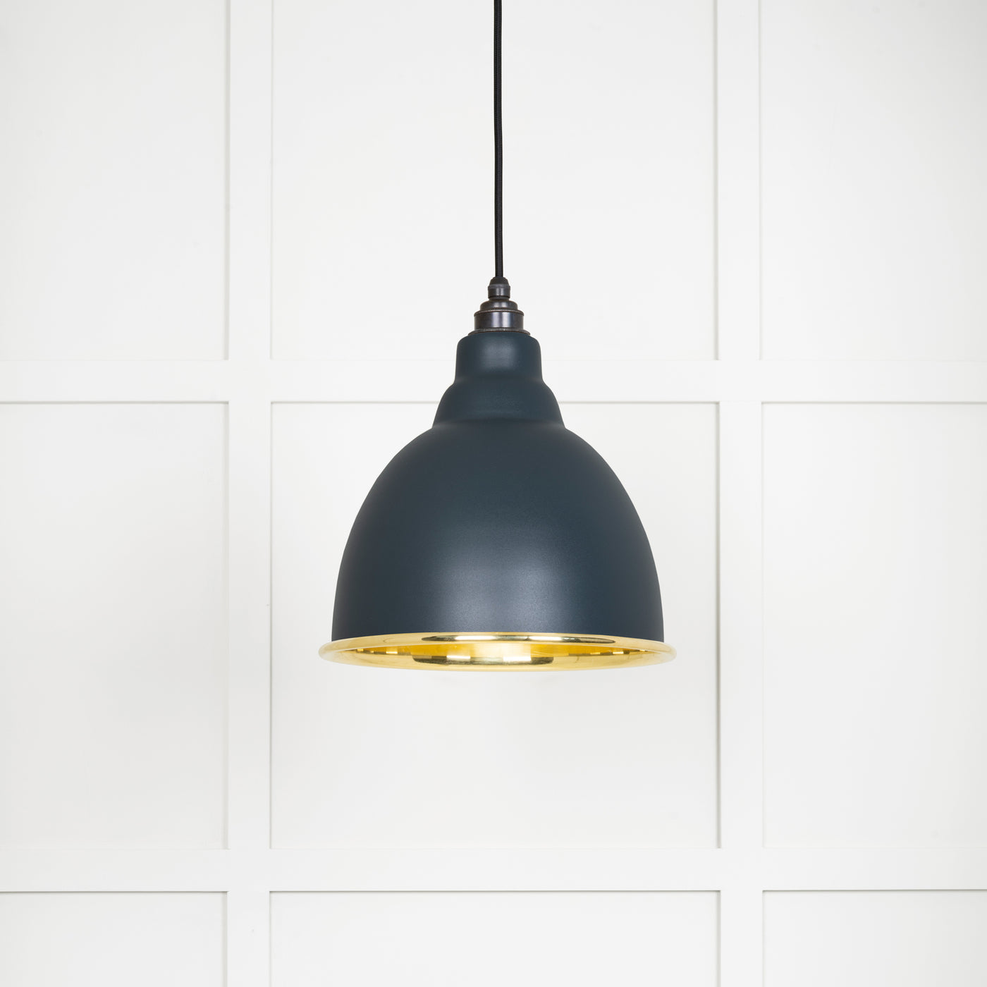 From The Anvil 49518SO - Smooth Brass Brindley Pendant in Soot  #finish_soot