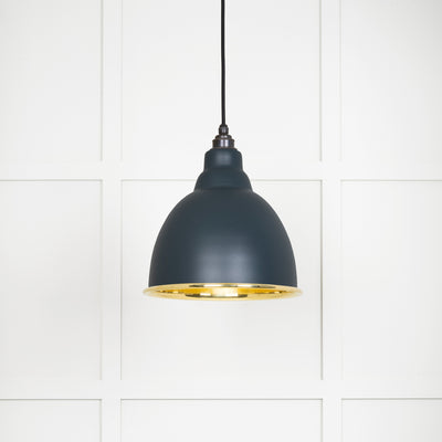 From The Anvil 49518SO - Smooth Brass Brindley Pendant in Soot  #finish_soot