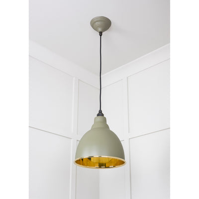 From The Anvil 49518TU - Smooth Brass Brindley Pendant in Tump #finish_tump