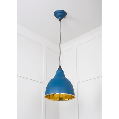 From The Anvil 49518U - Smooth Brass Brindley Pendant in Upstream #finish_upstream