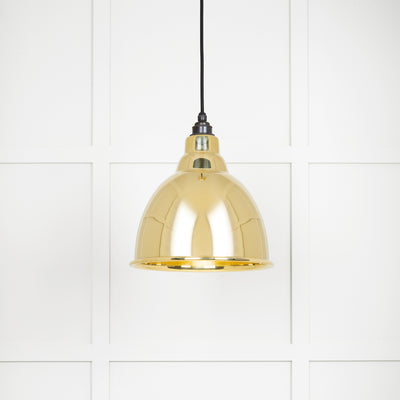 From The Anvil 49518 - Smooth Brass Brindley Pendant  #finish_smooth-brass