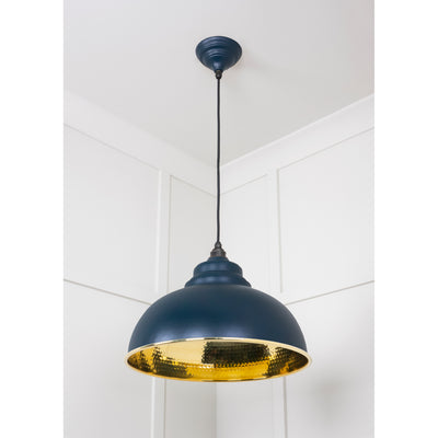 From The Anvil 49521DU - Hammered Brass Harborne Pendant in Dusk #finish_dusk