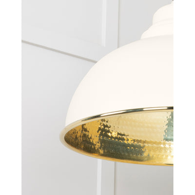 From The Anvil 49521TE - Hammered Brass Harborne Pendant in Teasel #finish_teasel