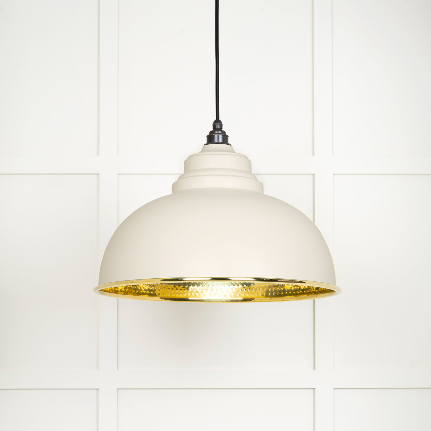 From The Anvil 49521TE - Hammered Brass Harborne Pendant in Teasel  #finish_teasel