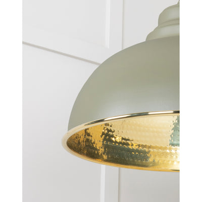 From The Anvil 49521TU - Hammered Brass Harborne Pendant in Tump #finish_tump