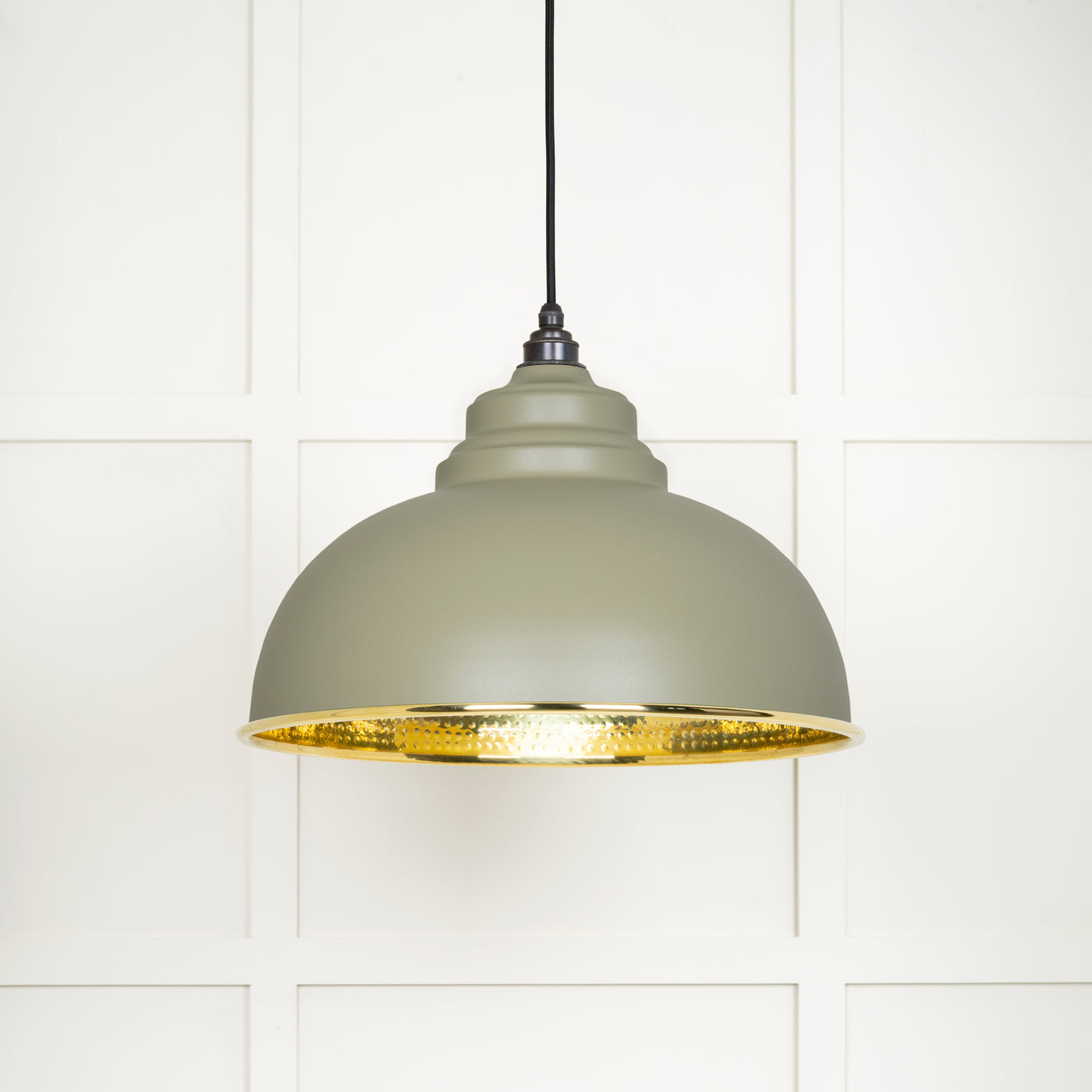 From The Anvil 49521TU - Hammered Brass Harborne Pendant in Tump  #finish_tump