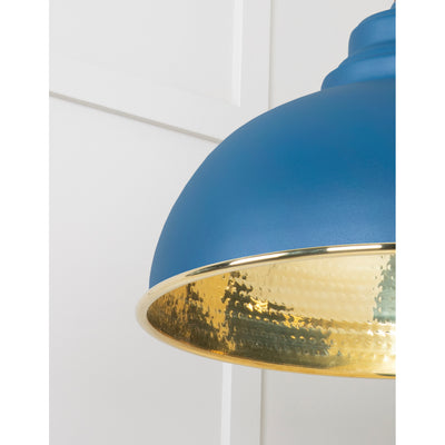 From The Anvil 49521U - Hammered Brass Harborne Pendant in Upstream #finish_upstream