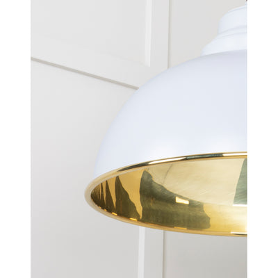 From The Anvil 49522BI - Smooth Brass Harborne Pendant in Birch #finish_birch